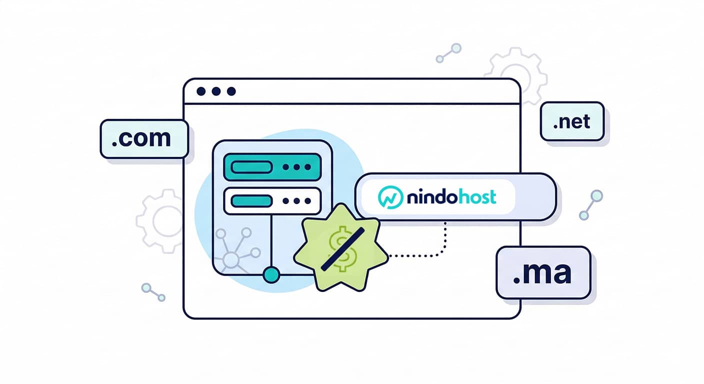 Free domain name included with Nindohost web hosting for the first year
