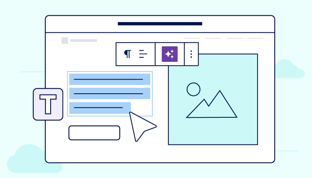 Visual editor for editing text and images on a website